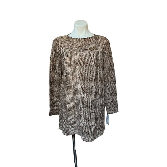 RIVEA Y2K Herringbone Crinkle Gauze Shirt Dress Textured Print Korea - Picture 1 of 13